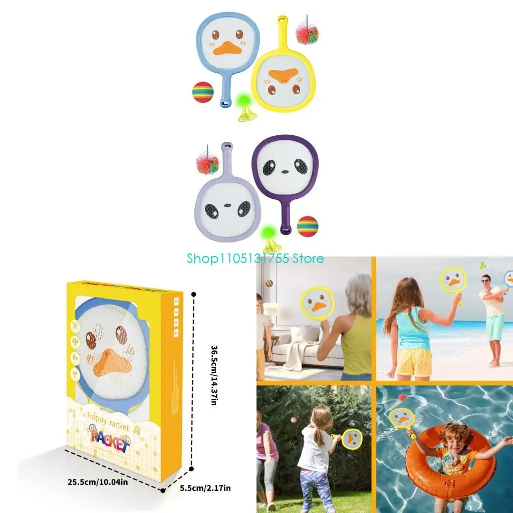 

Foam Grip Junior Sports Rackets Set Includes Training Balls Storage Bag,For Beginners Coordination Development