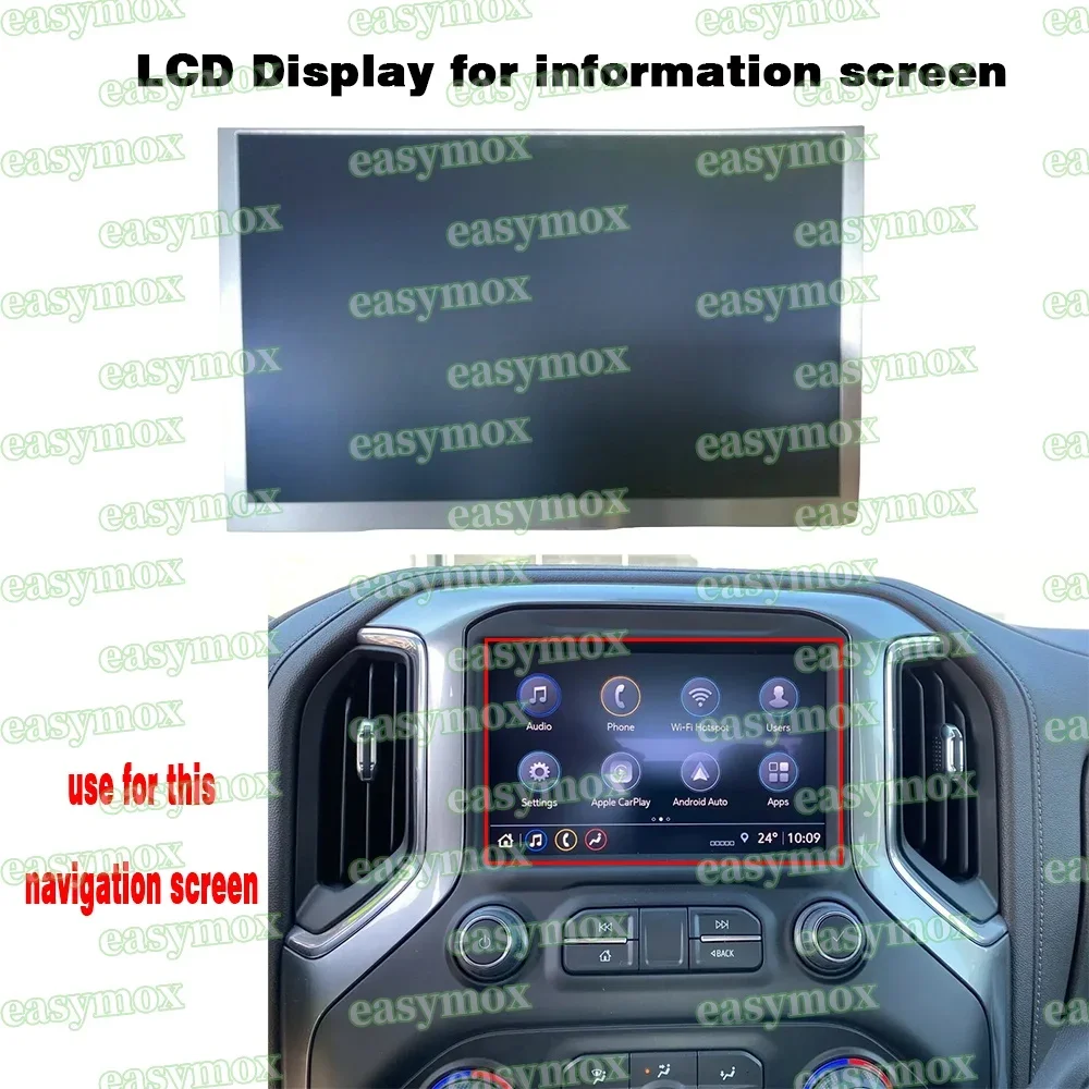 

8 Inch LCD Display for 2019-2024 Chevy Chevrolet Silverado 1500 2500 3500 4500 5500 6500 Navigation Information GPS Screen