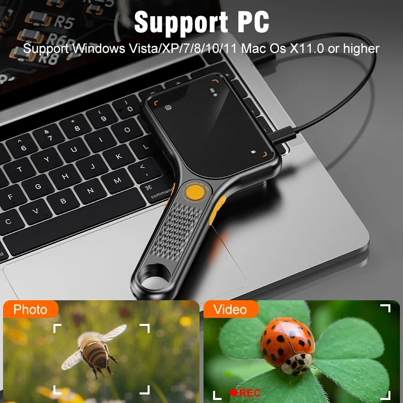 Handheld USB Digital Microscope 3.0 inch Big Screen Autofocus Digital Magnifying Glass 500x 2MP for Electronics Repair PCB Watch image 5