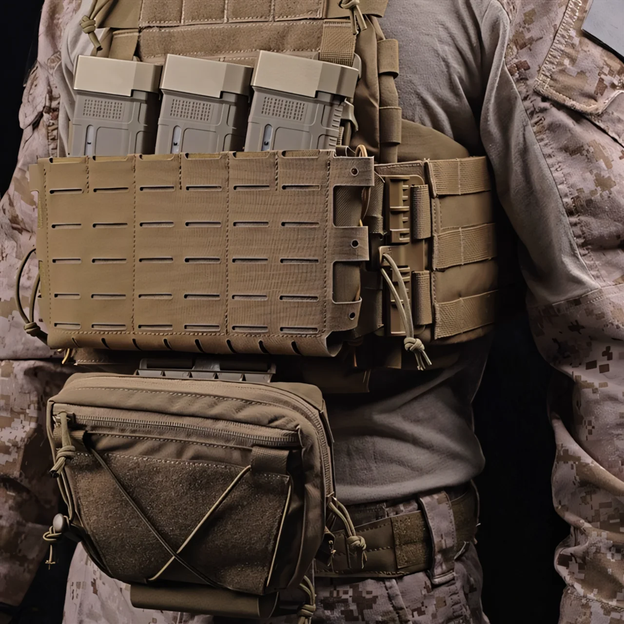 Wosport ARC V3 Multi-purpose Mag Pouch 6x3 MOLLE PALS G-Hook Buckle Quick Release Panel Convertible Chest Rig for Airsoft Gear