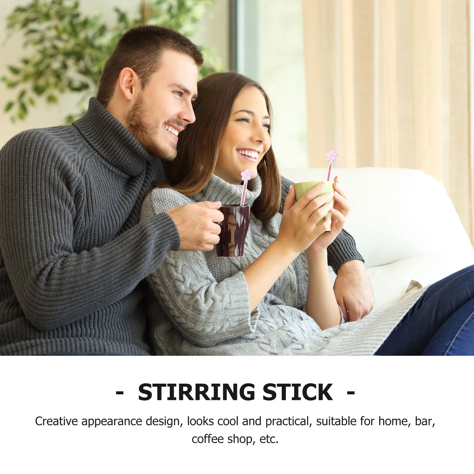 1Pcs Glass Stirring Rod Flower Stirrer Long Handle Mixer Juice Drink Muddler Swizzle Stick Mixing Stick Bar Kitchen Coffee