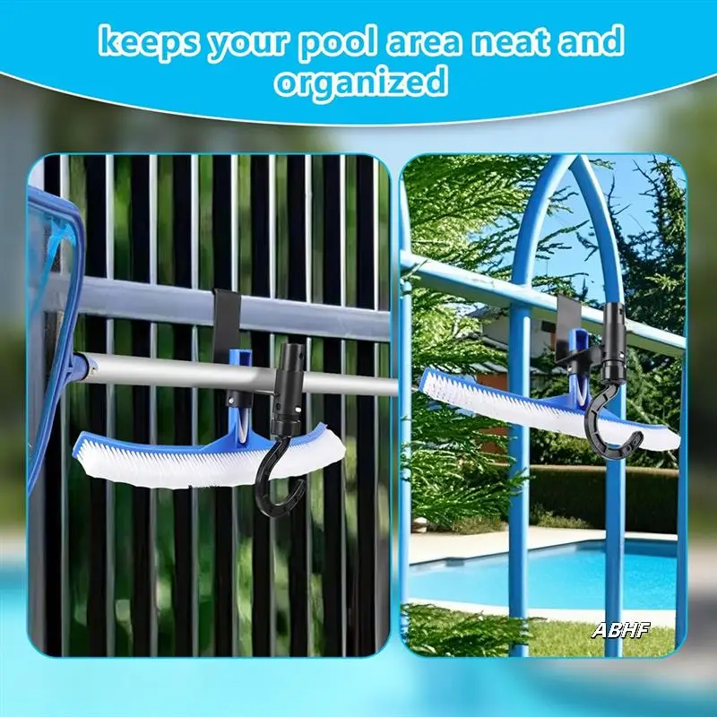 

4 Pcs Pool Fence Hooks Suitable For Swimming Pool Fences (Black) Pool Accessories