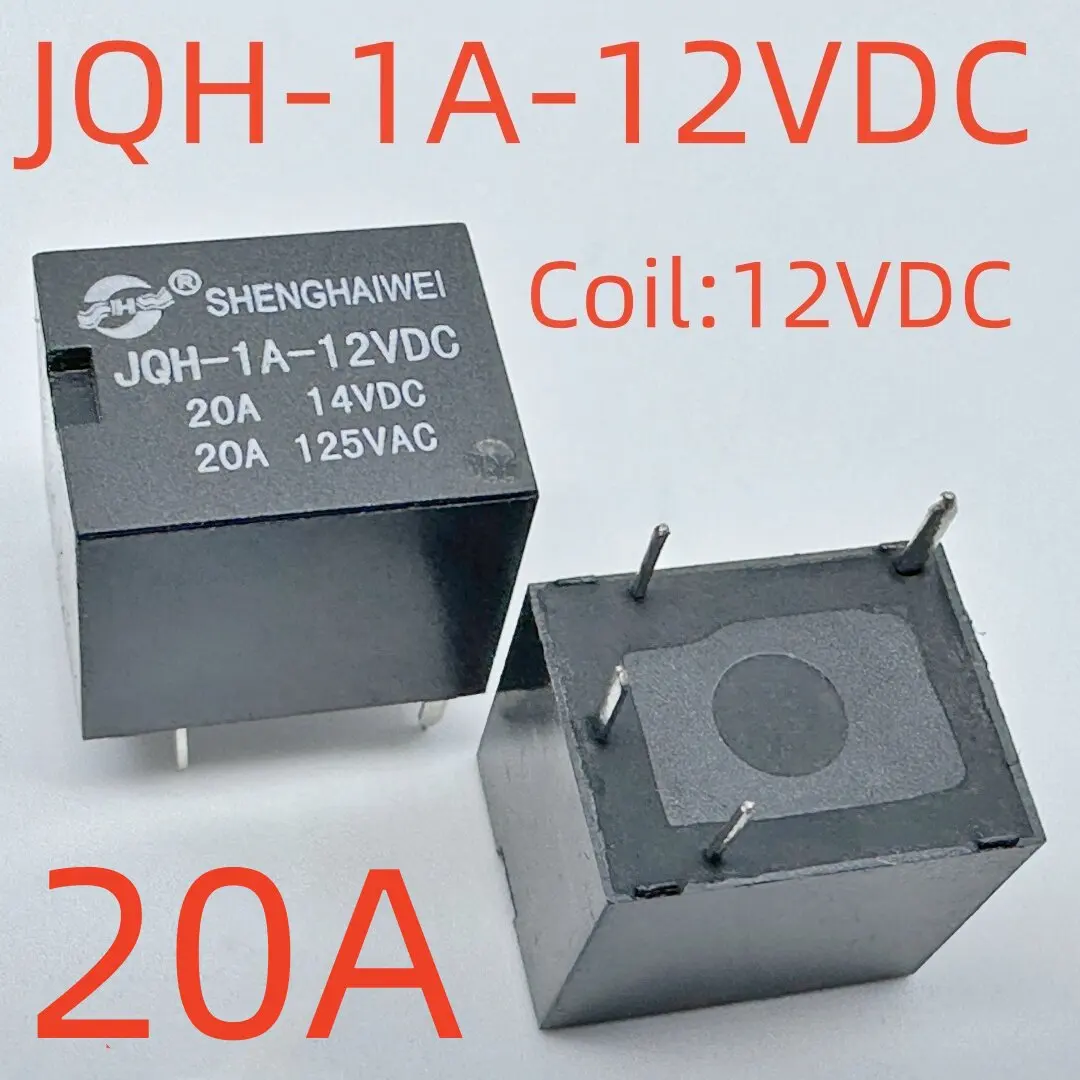 10PCS New for 4Pin 20A SPST Automotive Relay JQH-1A-12VDC T78A-12V