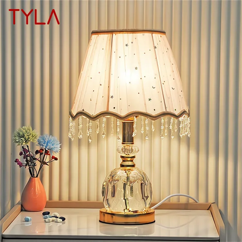 

TYLA Modern Luxury Crystal Table Lamp LED Living Room Bedroom Study Children's room Villa Hotel Home Light