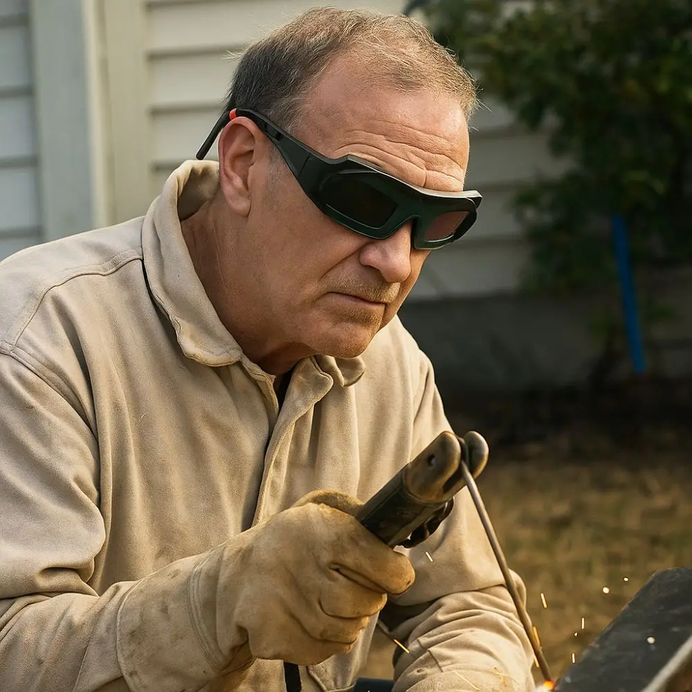 Solar Powered Automatic Dimming Welding Glasses Auto Darkening Anti-Scratch Argon Arc Welding Glasses Anti-glare Eye Protection