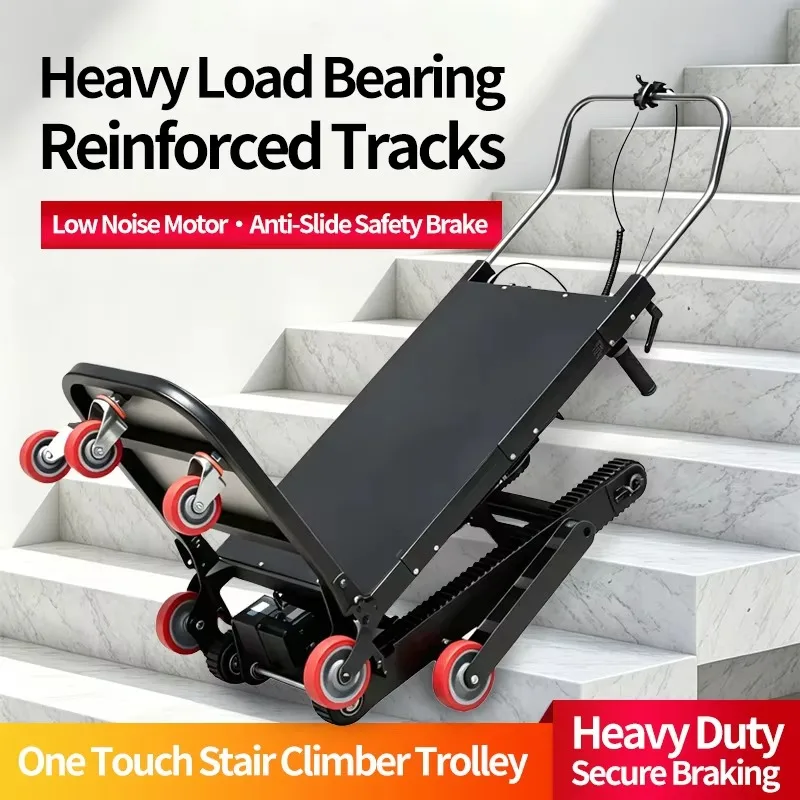 Crawler Type Electric Stair Climber Cargo Trolley for Transporting Goods Home Appliances & Furniture up and Down Stairs