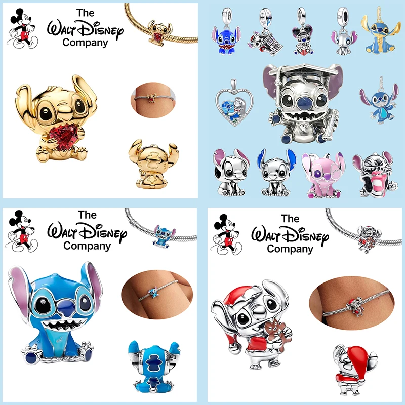 جديد حار بيع DIY النساء المجوهرات مناسبة للتصميم الأصلي: سلسلة ديزني وستيتش ميزات خاصة سحر الخرزة لسوار والقلادة #1
