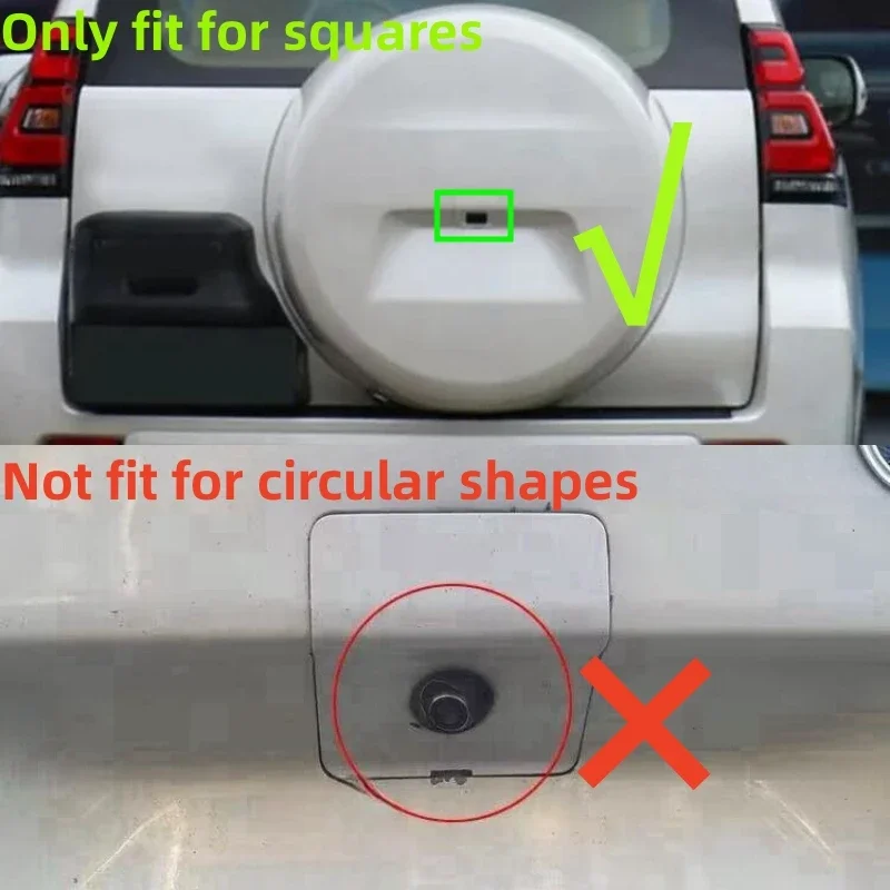 Car Trunk Tailgate Rear Spare Tire Wheel Camera Hole Cover Cap Lid Shell Case For Toyota Prado FJ150 LC150 2010-2018