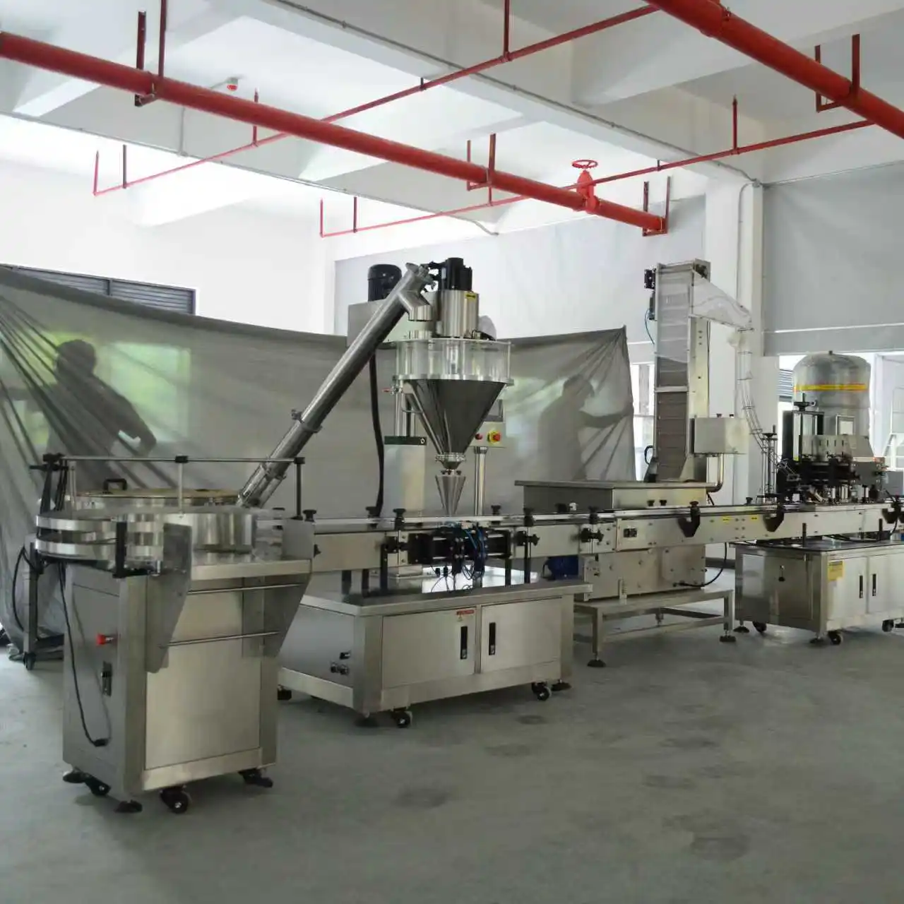 Automatic Seasoning Powder Filling Capping Labeling Production Line Flavoring Powder Spice Ground Pepper Filler