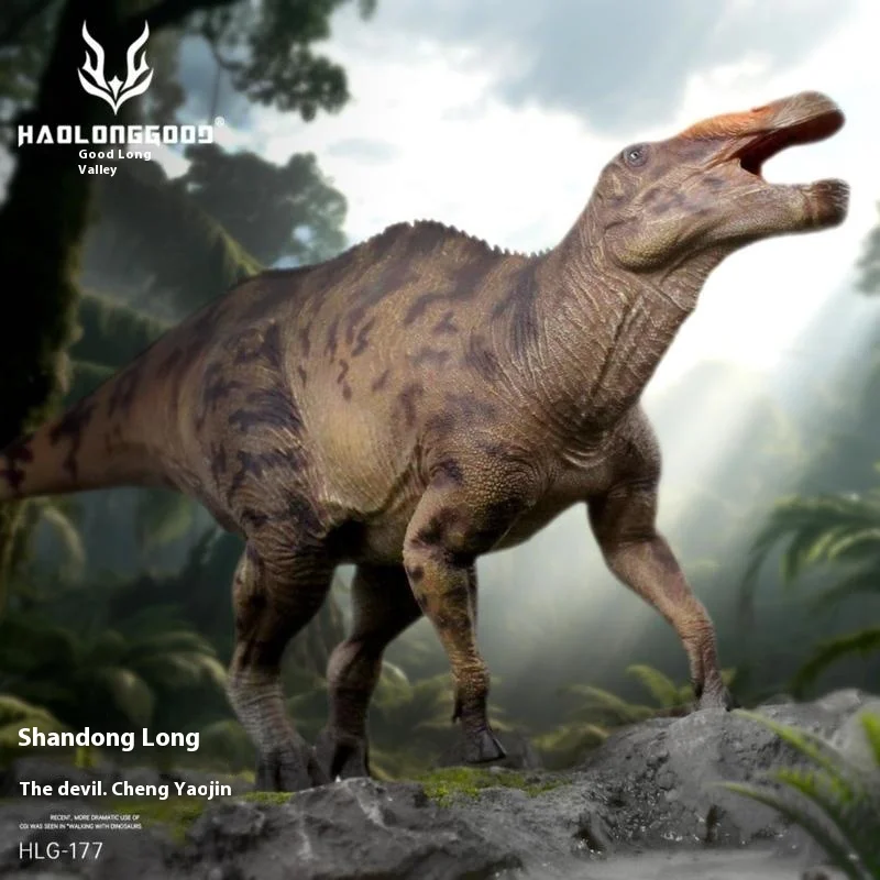 Neues Good Dragon Valley Shandong Dragon Duck billierter Drache Jurassic Herbivorous Dinosaurier Kinderspielzeug Modell Geschenk 1/35