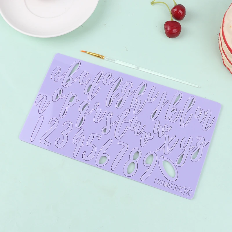 Acrylic Number Letter Alphabet Mold Press Cookie Cutter DIY Cake Stamp Fondant Mold Cake Embossed Decorating Tools