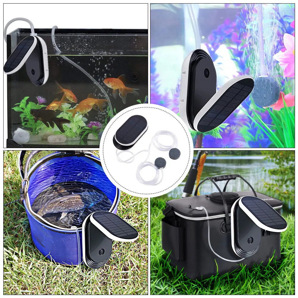 

1pc Solar Oxygen Aerator Sun Powered Oxygenation Tool Solar Panel Pump Kit Portable Air Pump For Fish Tank Pond Aquarium