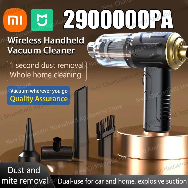 Xiaomi High-power Car Vacuum Cleaner Suction & Blow Home & Car Use Portable Strong Suction Power Small Wireless Vacuum Cleaner