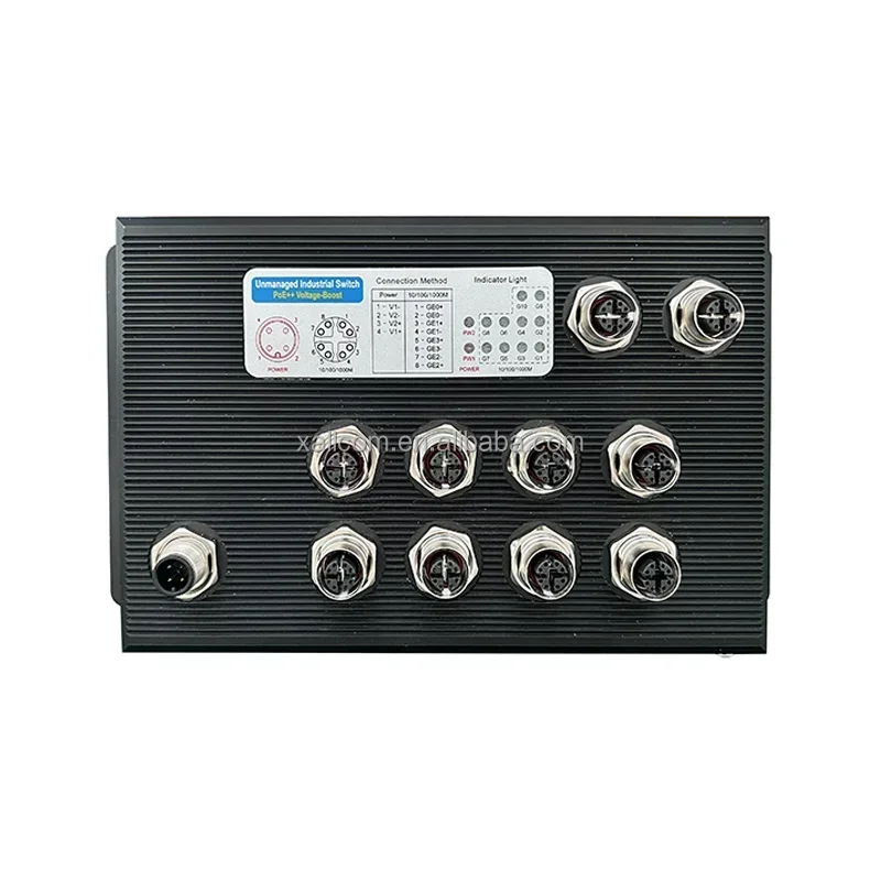 IP68 Waterproof 10x10/100/1000M Port M12 X Coded Gigabit EN50155 Ethernet Switch for Onboard Train Networks