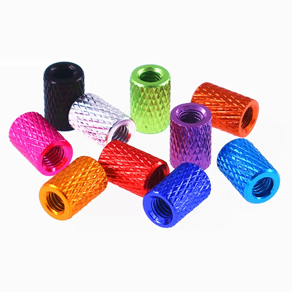 Weiyi 5 Stück/Set M2-M6 Grob 6 # -32 UNC Aluminium Bunte Gerändelte Runde Daumenmuttern zum Handfestziehen für DIY-Projekte – Detail 6