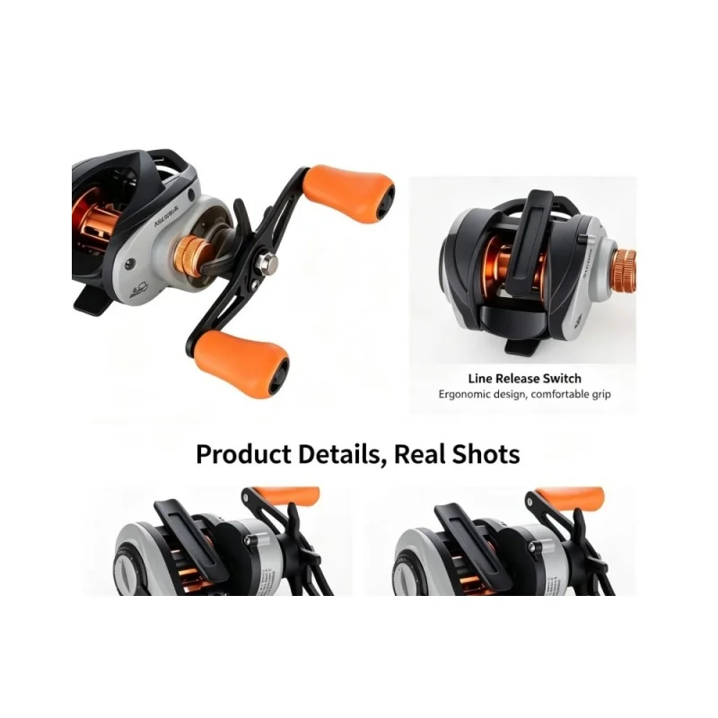Neue ABU GARCIA Metall-Mikrotropfenrolle für Straßenangelruten, Blackout-Langwurf-Angelrolle, Anti-Explosions-Schnur-Angelrolle – Detail 4