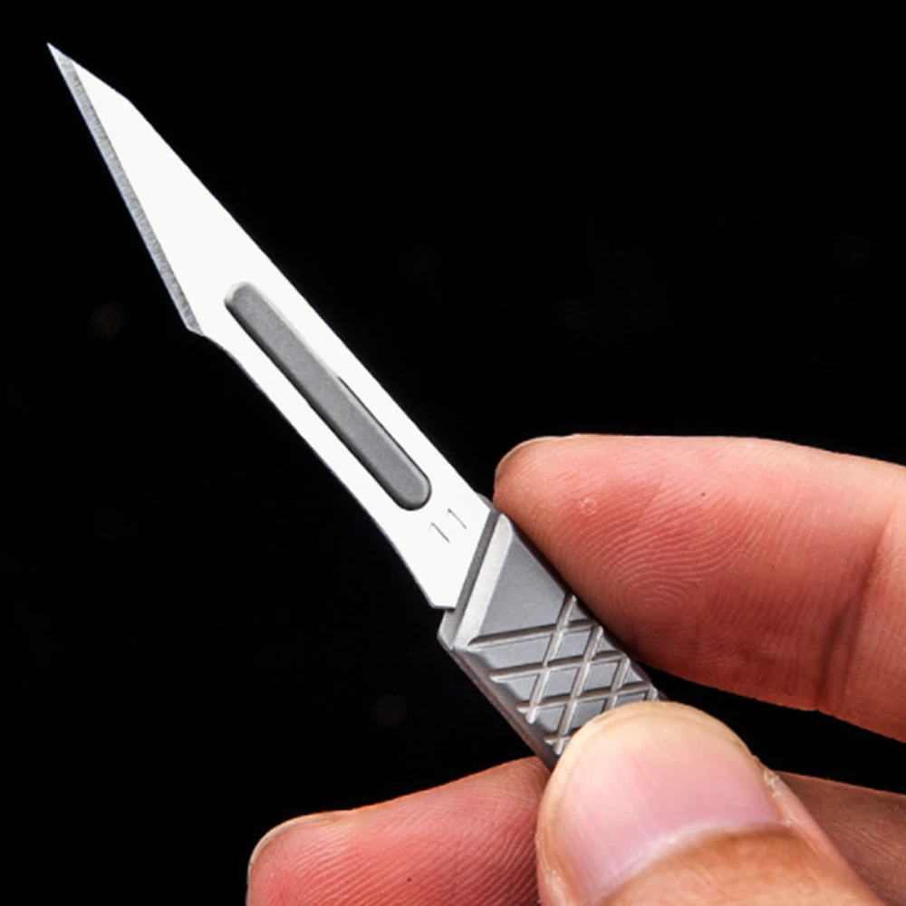 Titanium alloy handle #11 Non-slip Cutter Engraving Craft Knives Blades for Mobile Phone Laptop PCB Repair Hand Tools