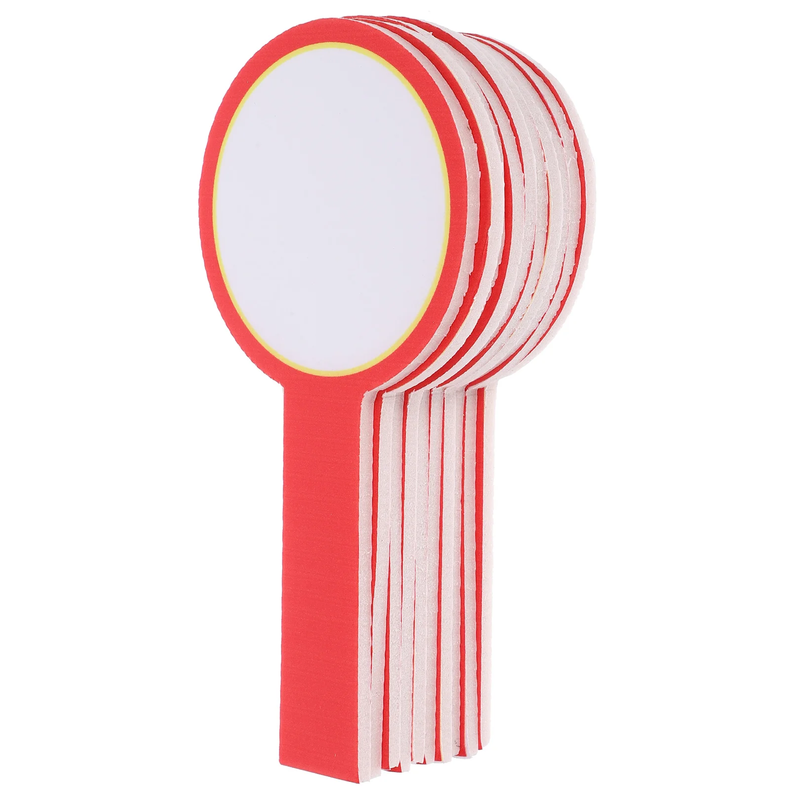 10 Pcs Handheld Score Board Reusable Poster Boards Dry Erase Paddle White Mini Double Sided Plastic Student