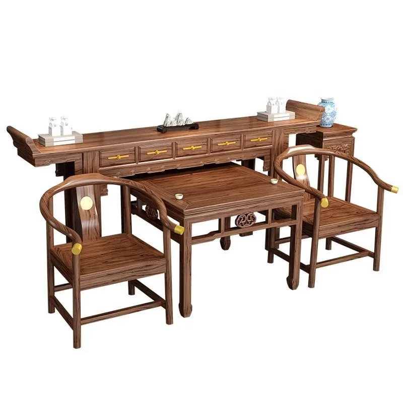 

New Chinese solid wood six-piece household shrine table