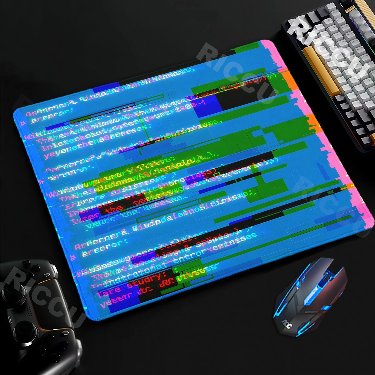 HD Printing System Failure Mouse Pads Anti-slip Rubber Base Carpets Small Square PC Mechanical Keyboard Protection LockEdge Mats