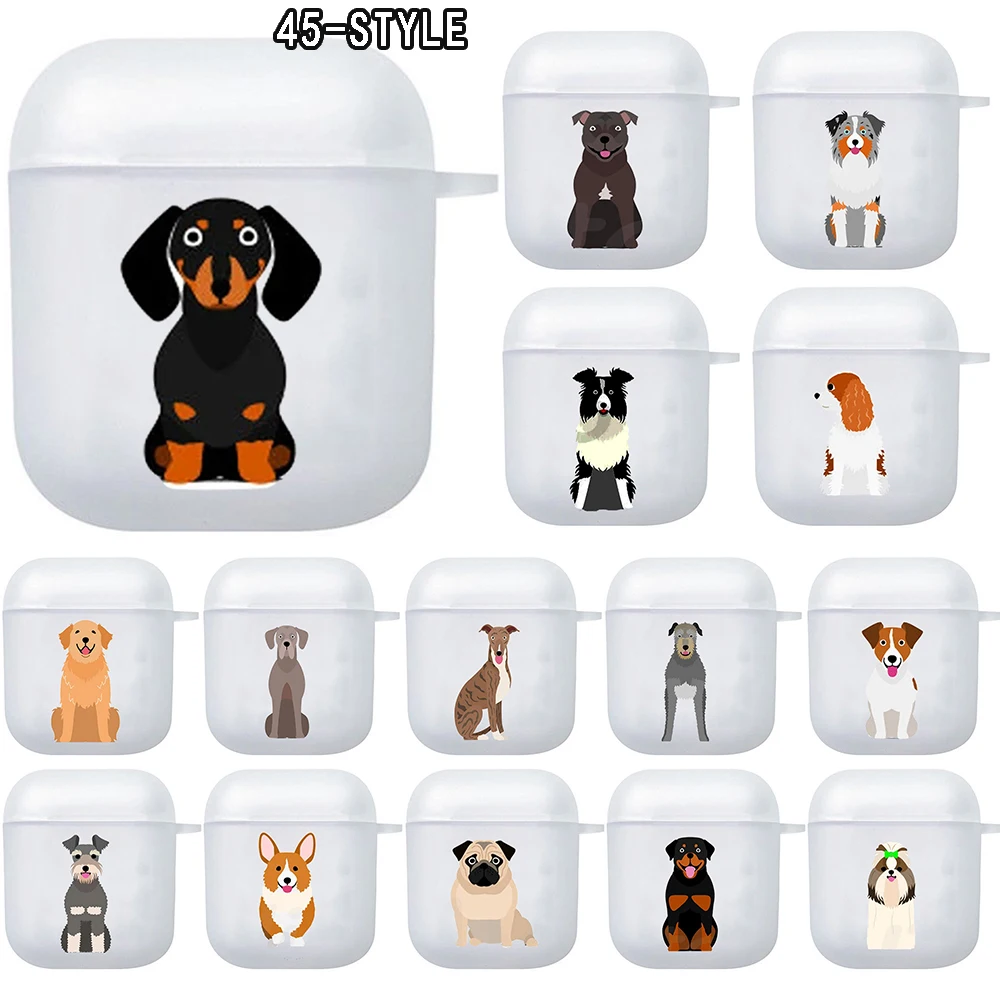Caso bonito do cão para Airpods, cão, buldogue, Pug, Dachshund, Airpod, 1, 2, 3 Pro, Pro2, capas de fone de ouvido, salsicha animal, Funda Couque, 2022
