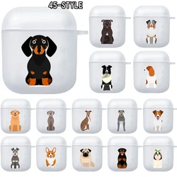 Cute Dog Bulldog Pug Dachshund Airpods Case for Airpod 1 2 3 Pro Pro2 2022 Earphone Air Pods Covers Animal Sausage Funda Couque