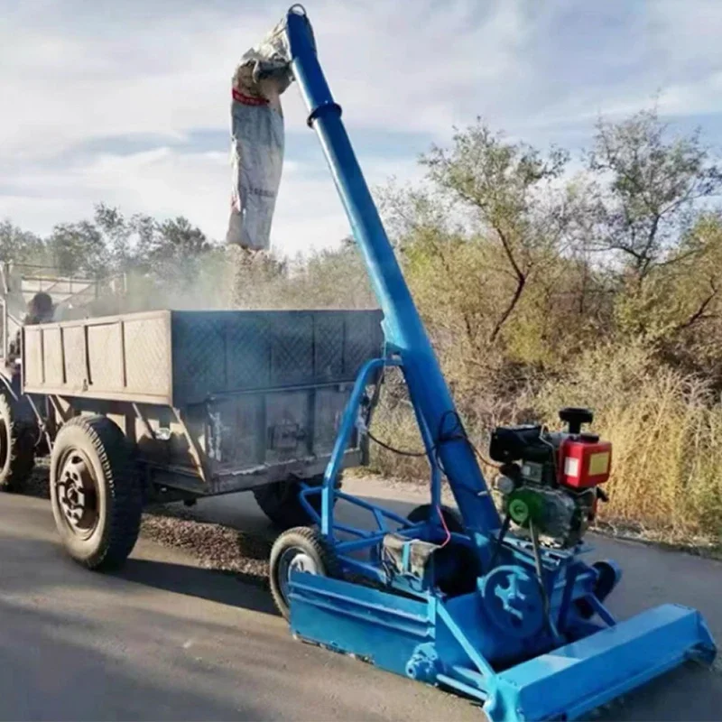 Multi-functional Sun-drying Yard Road High-cannon Grain Harvester and Grain Suction Machine 3.1m High Grain Harvester Customized