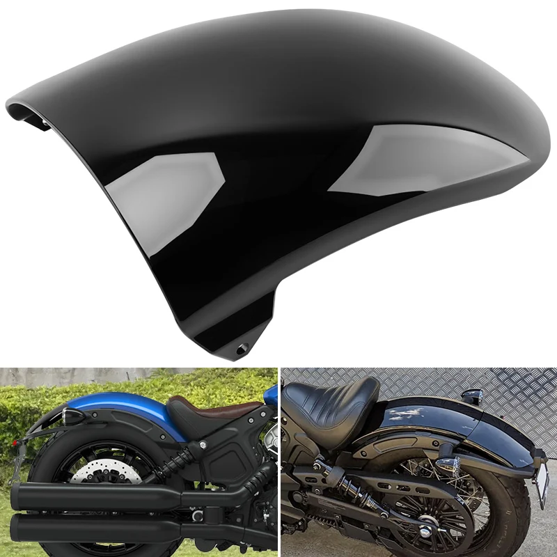 

Motorcycle Rear Fender Cover Bright Black Mudguard Splash Guard Protector Accessories For Indian Scout Bobber 2015-2025