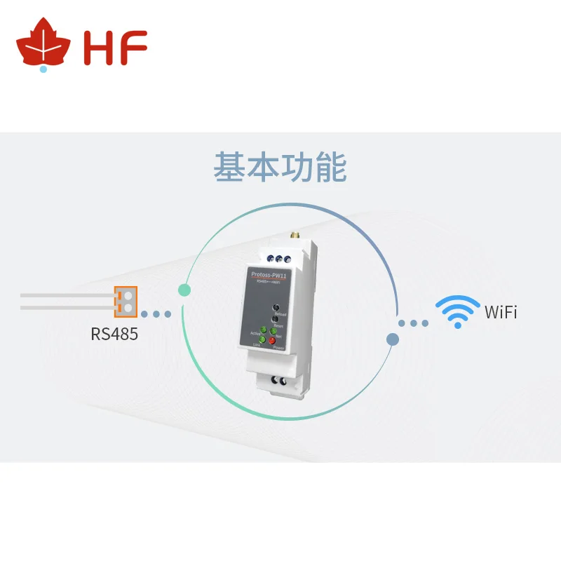 

Стандартный рельсовый монтаж RS485 для последовательного сервера WiFi Alibaba Cloud Iot220v AC PW11