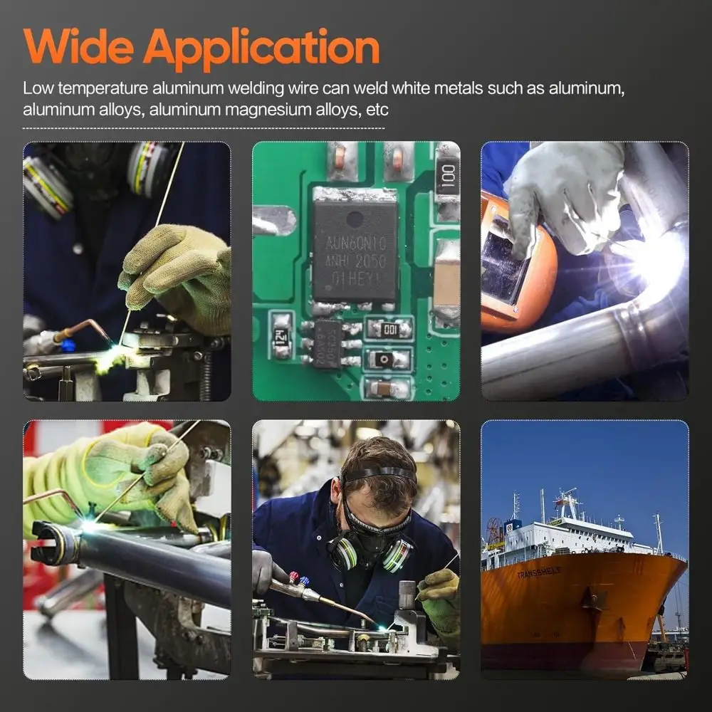 

New 1.6/2.0mm Aluminum Welding Rods Low Temperature Easy Melt Flux Core 33CM Welding Wire