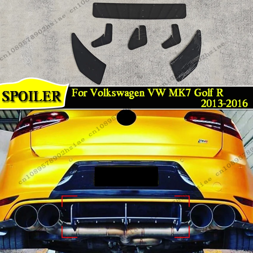 

Rear Diffuser Spoilers Lip For VW MK7 Golf R R-Line 2013-2016 Black Rear Bumper Diffuser Splitter Spoiler Fins Aerodynamic Kits