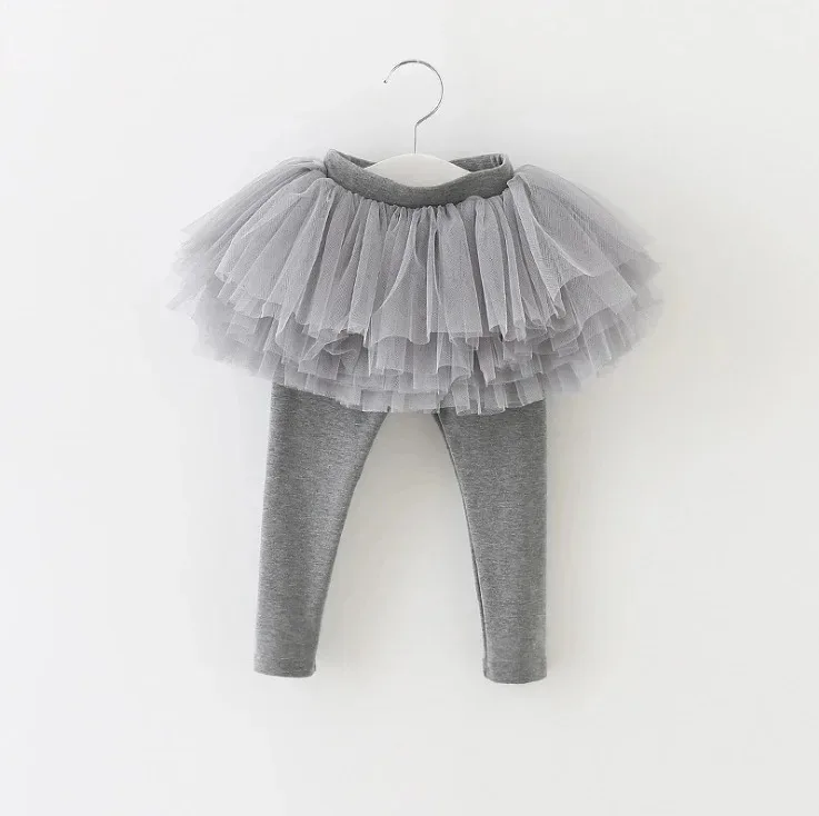 Baby Girls Leggings Toddler Girl Fall Clothes 2024 Gradient Mesh Culottes Pants Ballet Trousers For Kids Winter Warm Comfortable