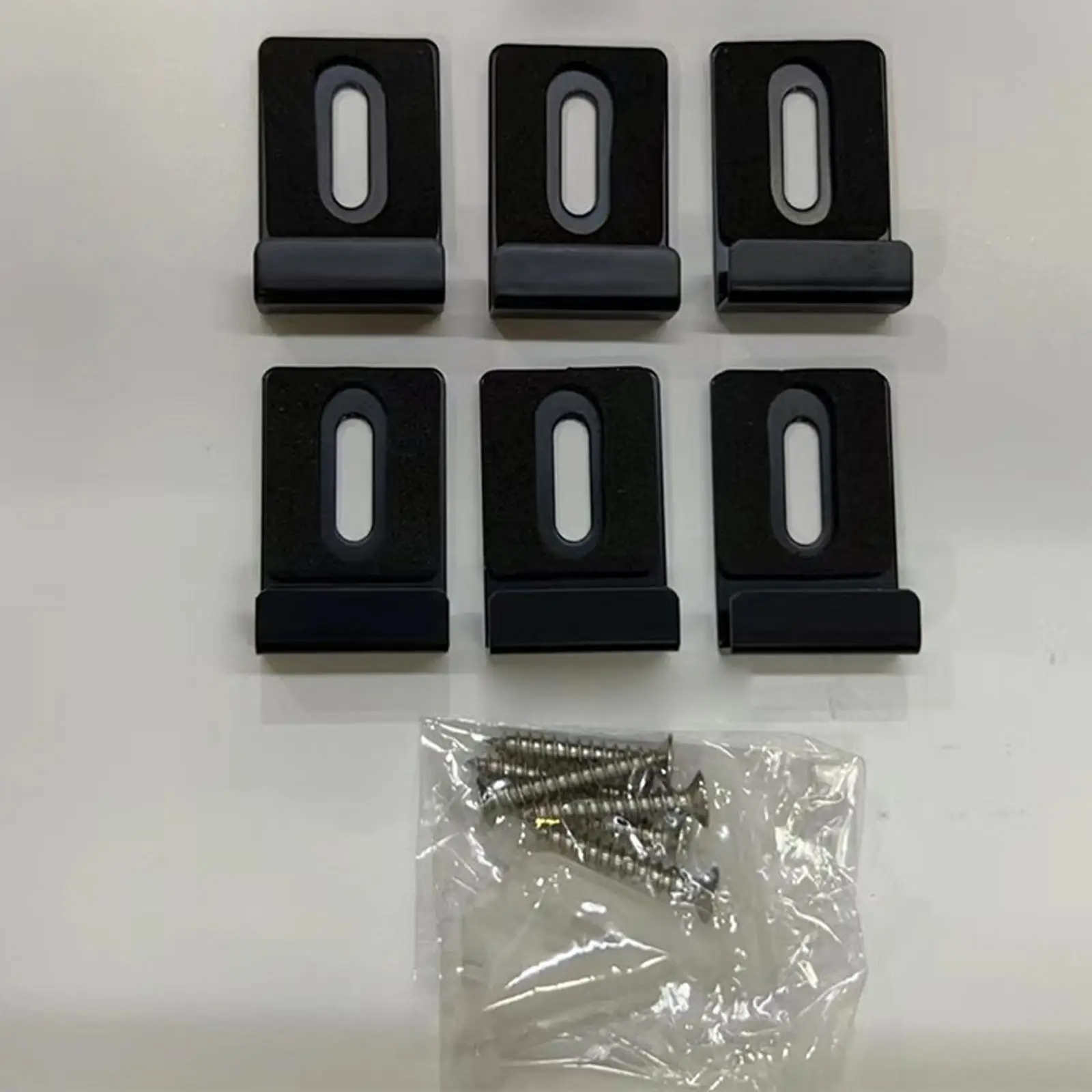 6 Pieces Mirror Holder Clips Kits with Screws for Tile Display Wall Mounting