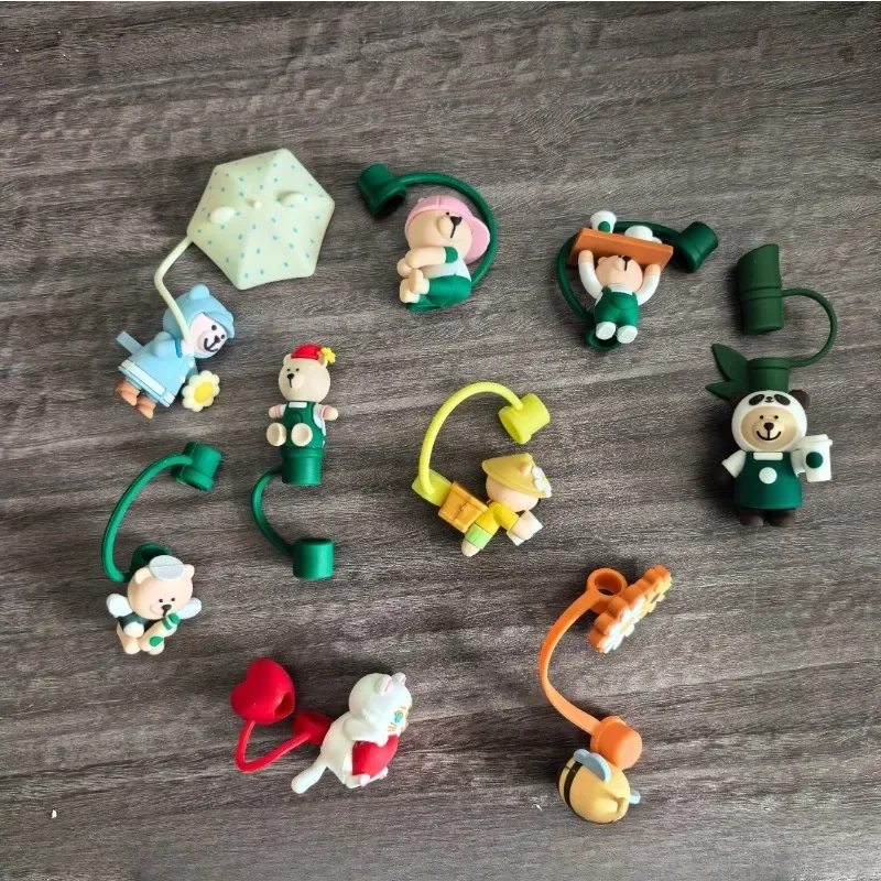 Cute Food-Grade Straw Topper Dustproof Cap Creative Beverage Sealing Plug Decorative Drinking Tube Cover