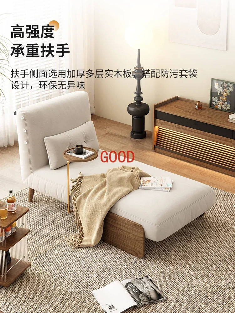 Sofá-cama dobrável, apartamento pequeno japonês, pessoa preguiçosa, sofá multifuncional de madeira maciça, caro para sentar e dormir