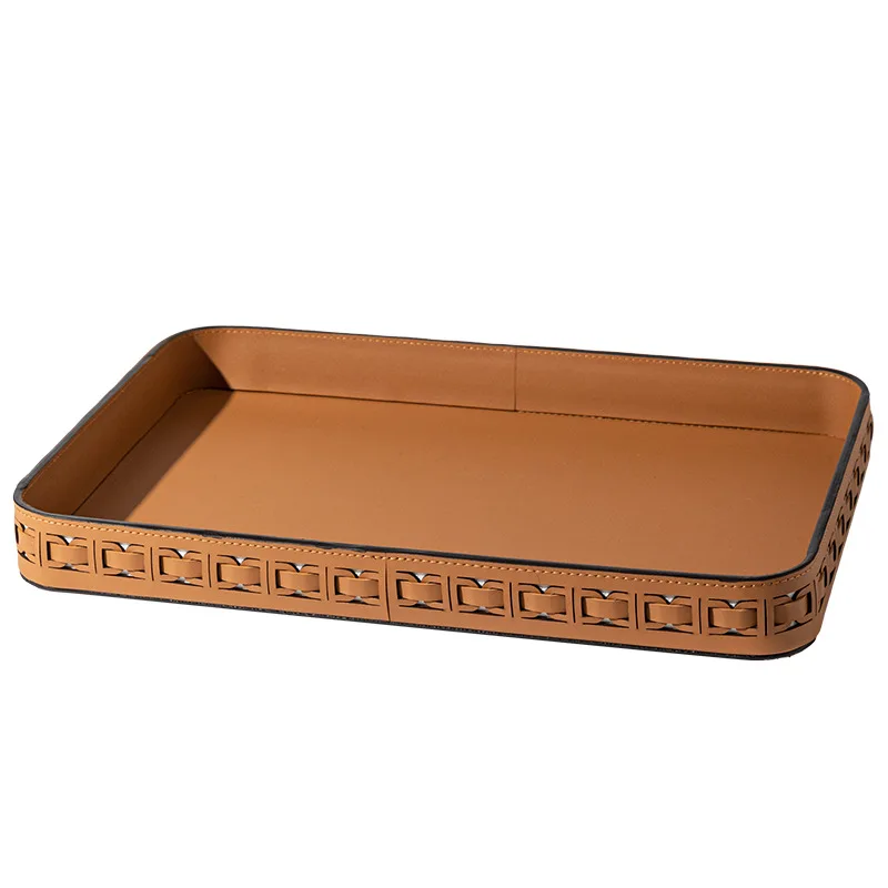Rhombus desktop storage box, rectangular finishing tray, sundries storage storage tray ornament, light luxury and high-end sense