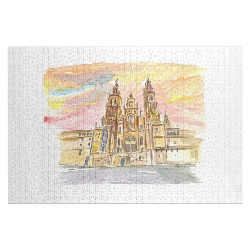 

Пазл «Конец Святого Жака Камино» в Сантьяго-де-компостели, испанская головоломка, рождественские подарки, пазл с персонализированным именем