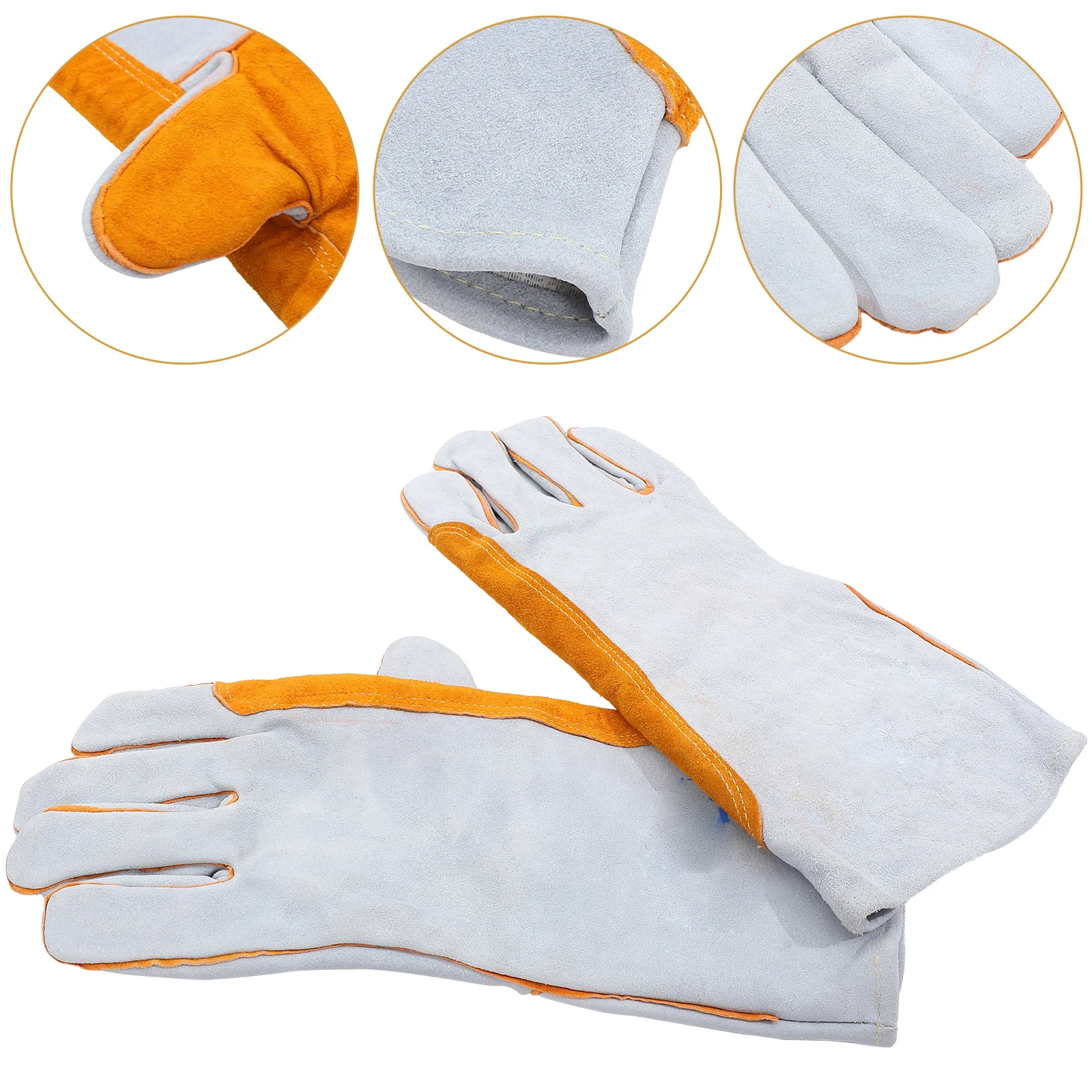 

Cowhide Welding Gloves Fire Resistant for Men Heat-resistant and Welder Work Working Thermal Mens Cooking