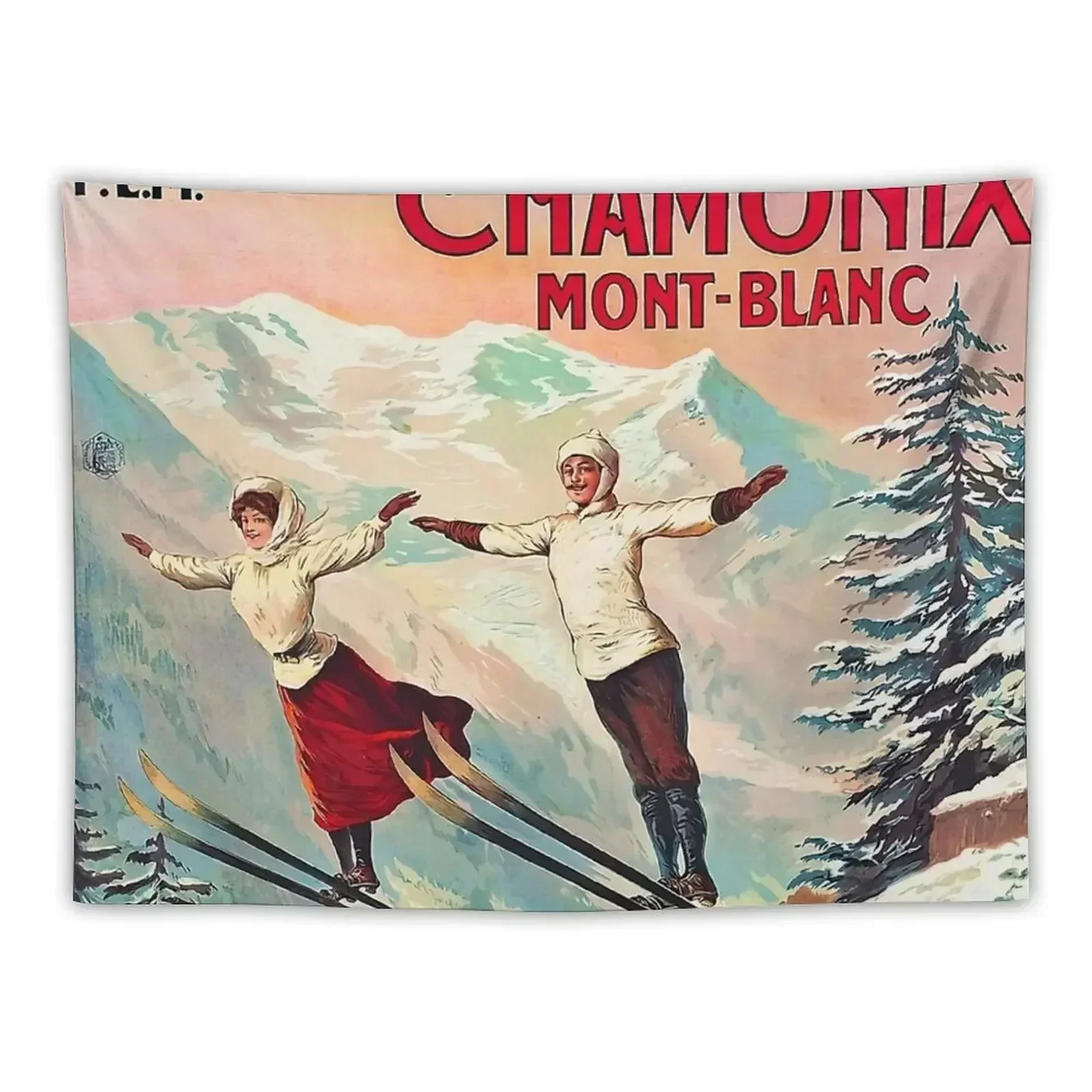 

Chamonix, Mont Blanc - Vintage Tapestry Korean Room Decor Bedrooms Decorations Bedrooms Decor Tapestry