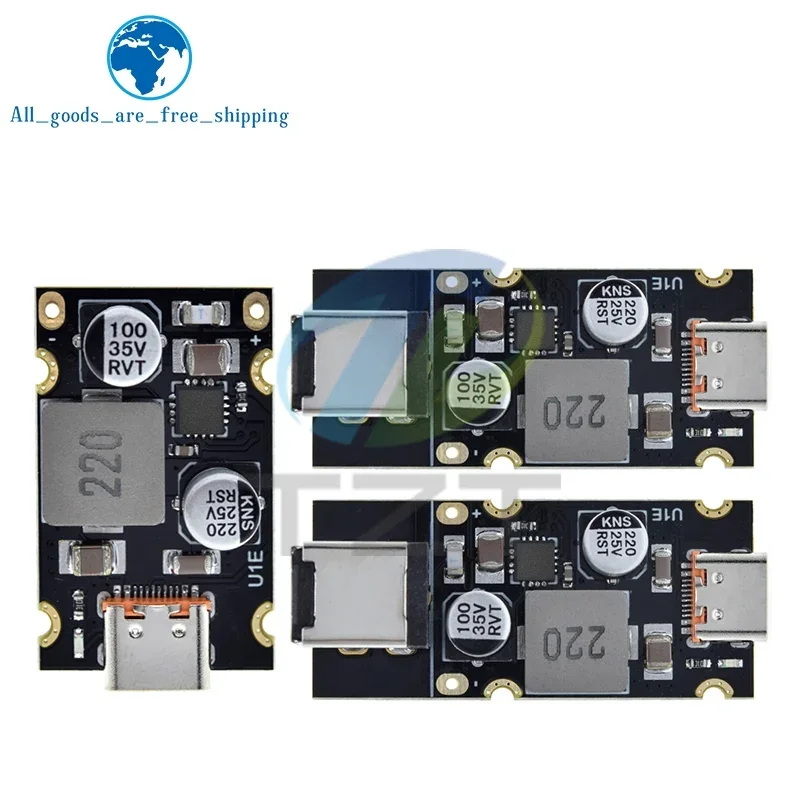 1/5 Uds QC4.0 QC3.0 Tipo C USB PD65W Adaptador De Carga Rápida DC8-32V 3.25A 65W Módulo Reductor Para Huawei SCP/FCP Apple PD