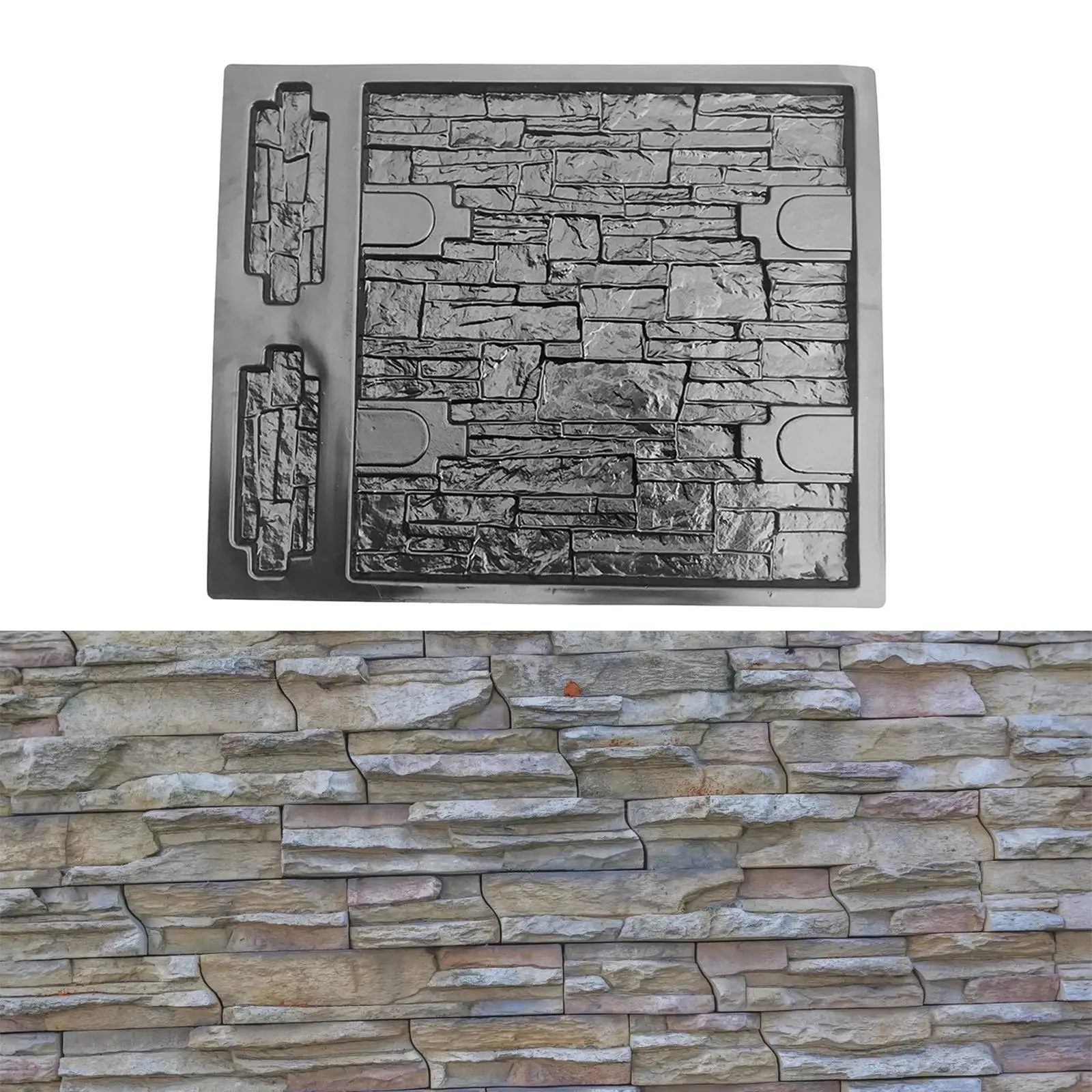 قوالب خرسانة جدارية ثلاثية الأبعاد قالب حجري DIY صانع بلاستيك ABS للجص المنزلي