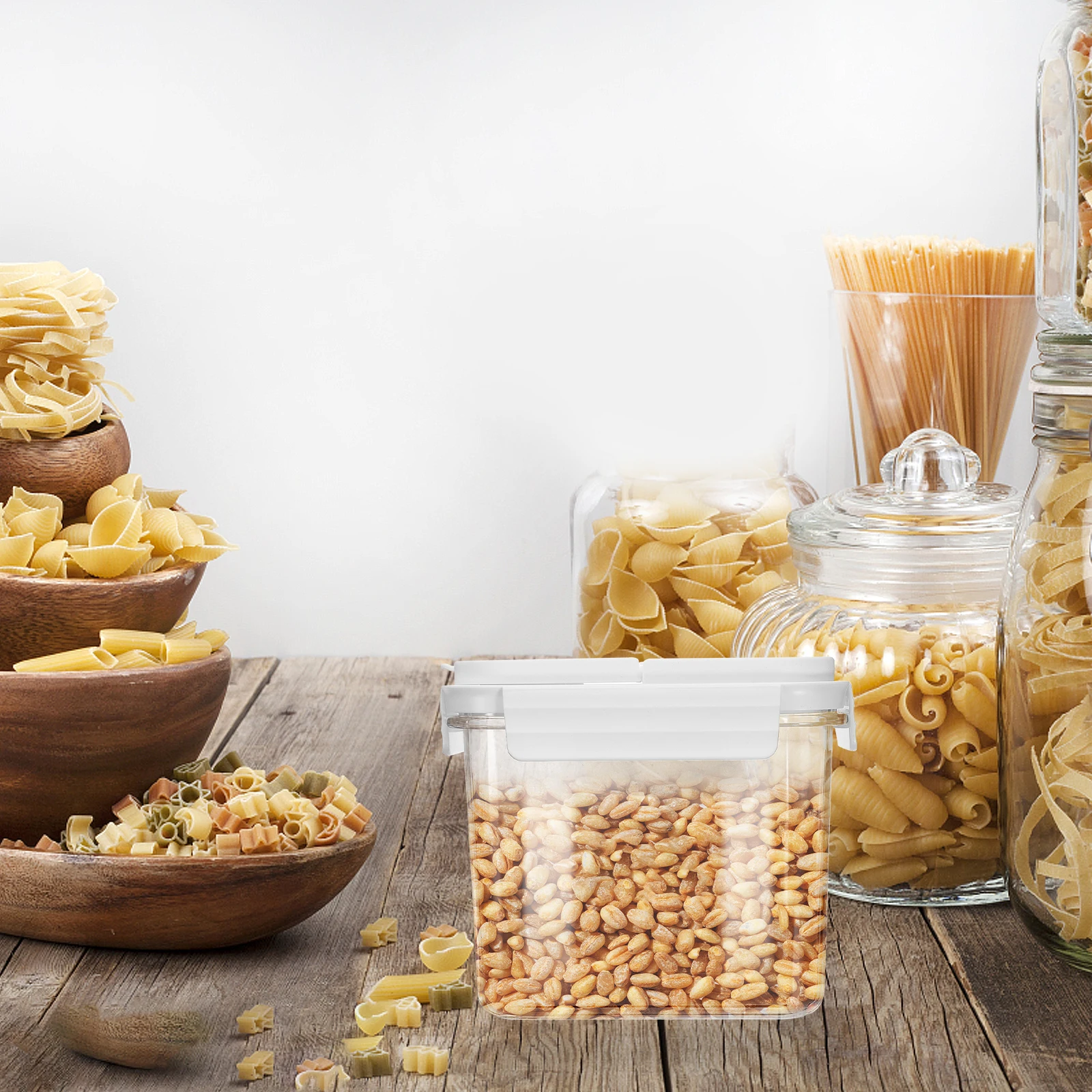 

Airtight Storage Jar 1.5L Large Capacity Canister For Dry Food Flour Sugar Rice Grains Cereals Container Sealing