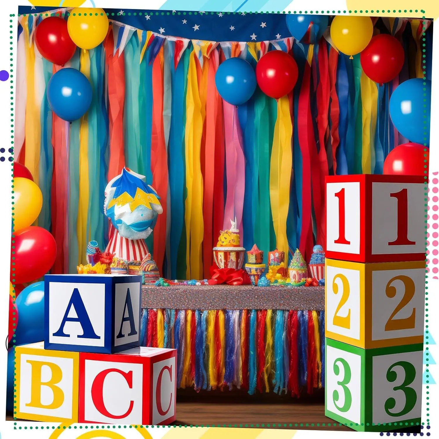 Happy Graduation Back To School Party ABC Letter 123 Balloon Box Site Arrangement Props Street Birthday Party Decorative Props