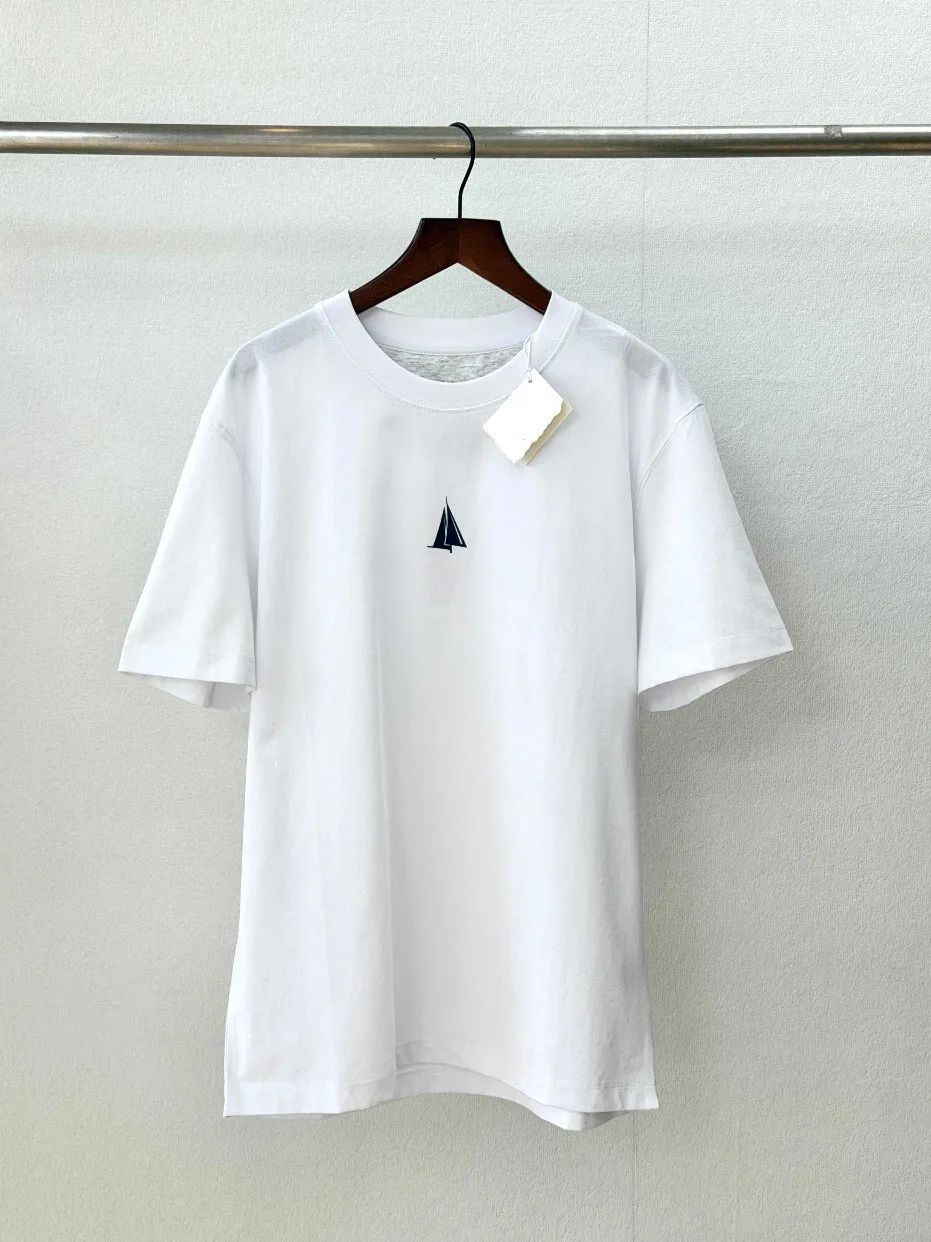 Mens Old Money Style 2026 Summer New Sailor Letter Print Round Neck Soft Breathable Short Sleeve Casual T Shirt