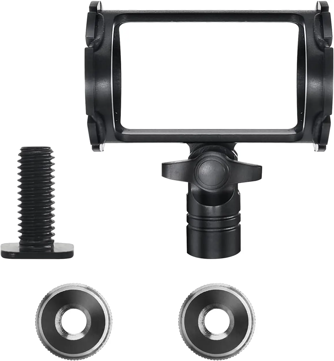 Microphone Shockmount Universal Holder Clip with Hot Shoe Mount for Shotgun Microphone AKG D230 Sennheiser MKH-416 ME66 Rode NTG