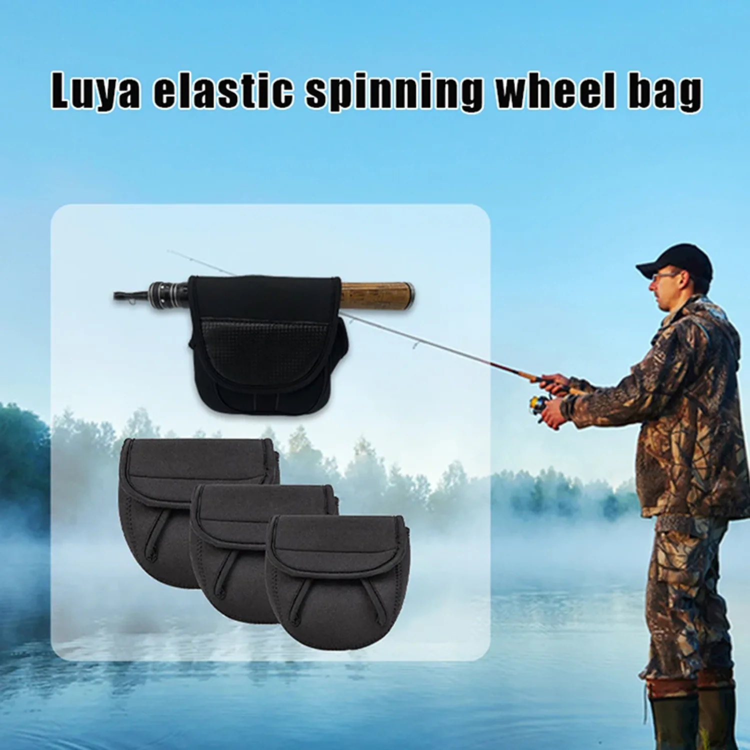 

S/M/LSpinning Fishing Reel Cover Neoprene Wheel Protective Case Waterproof Reel Water Drop Wheel Package Outdoor