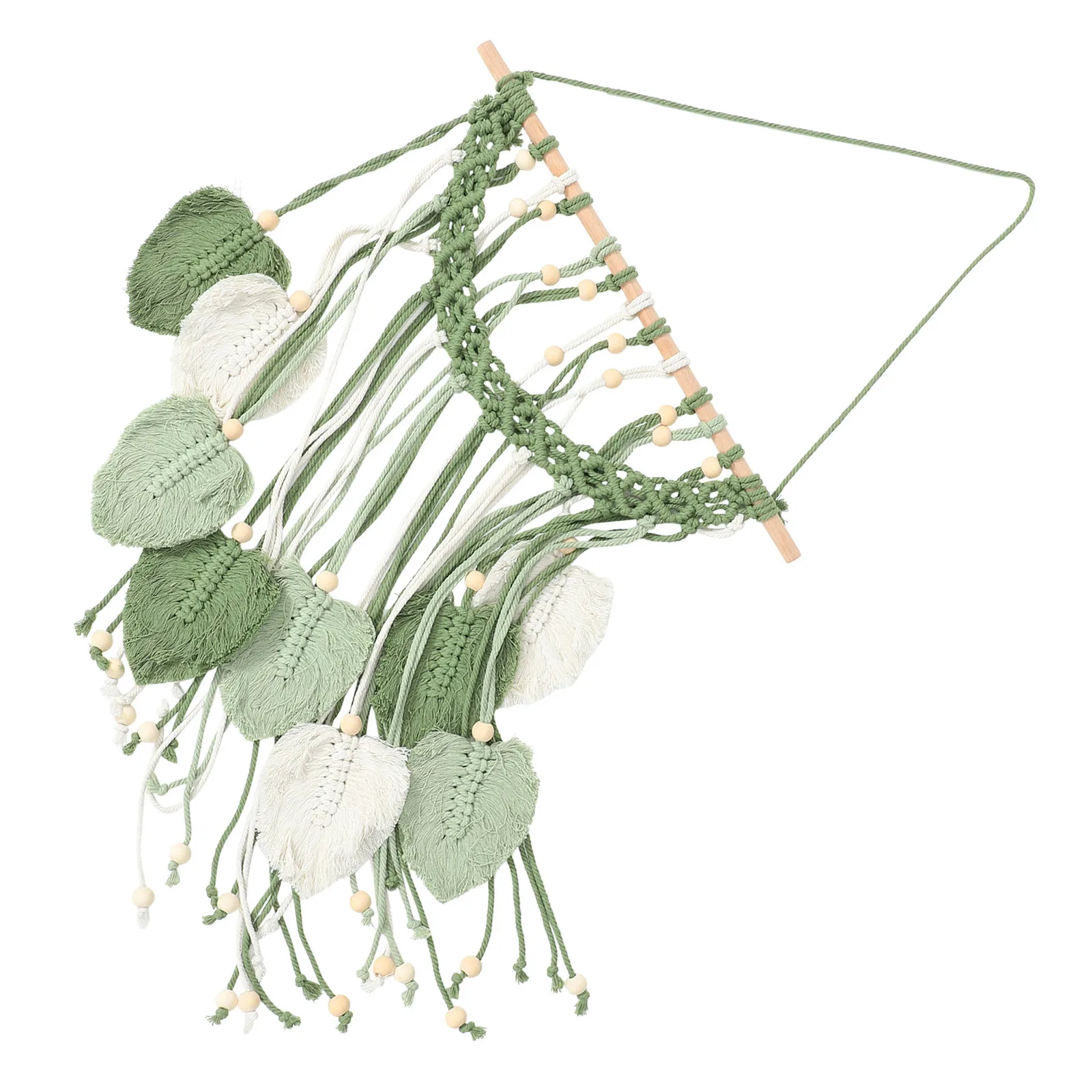 

Nordic Style Tapestry Macrame Wall Hanging Woven Leaf Tassel Pendant Home Decor Minimalist Fashionable