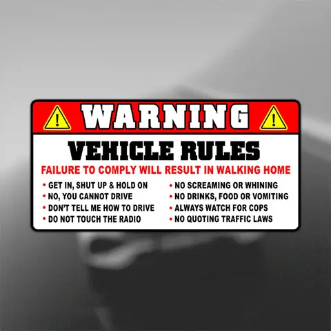Rolig fordonssäkerhetsvarning bilregler klistermärke dekal självhäftande vinyl för bil lastbil fönster stötfångare kaross styling 10 best sales håll avstånd-dekal - №3