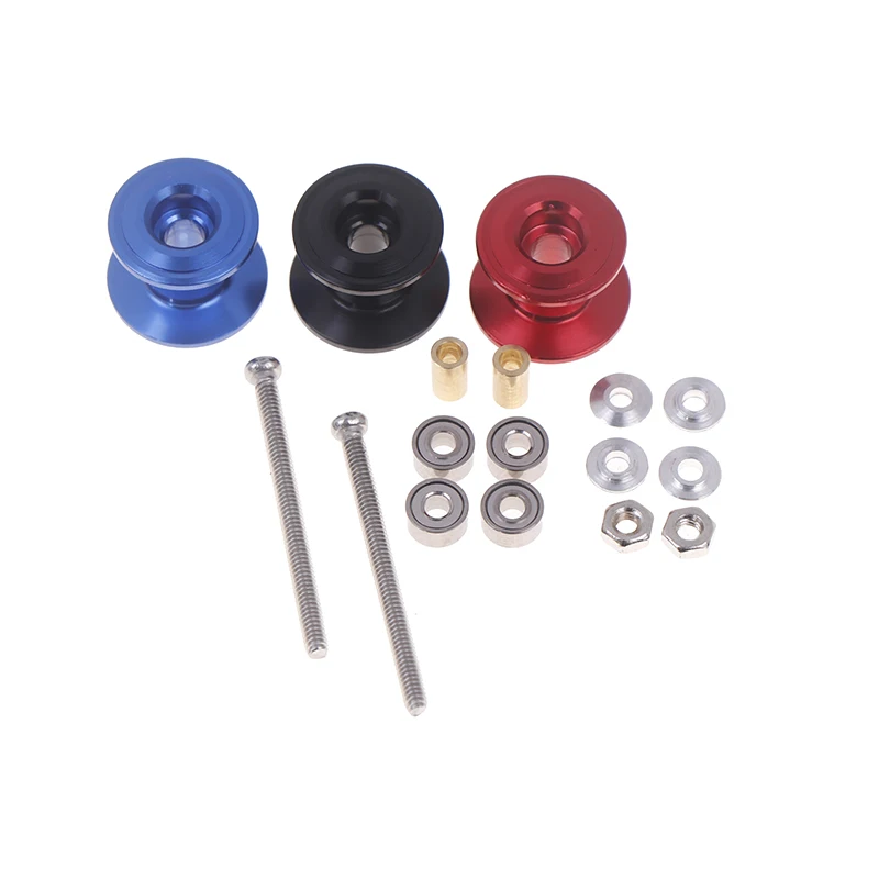 Rolo guia duplo 95423 de 12-13mm, 2 peças sobressalentes de liga leve para modelo de carro mini 4wd