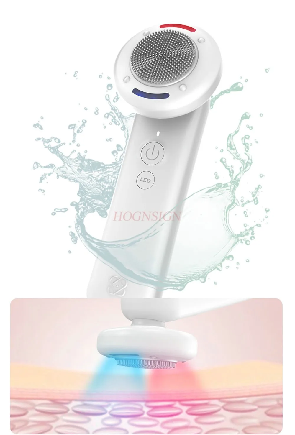 Ultrasonic Phototherapy Electric Facial Wash Instrument Pore Cleaning Male and Female Facial Massage Cleanser